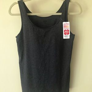 Uniqlo HEATTECH Bra Top Tank, L, Dark Grey (NWT)